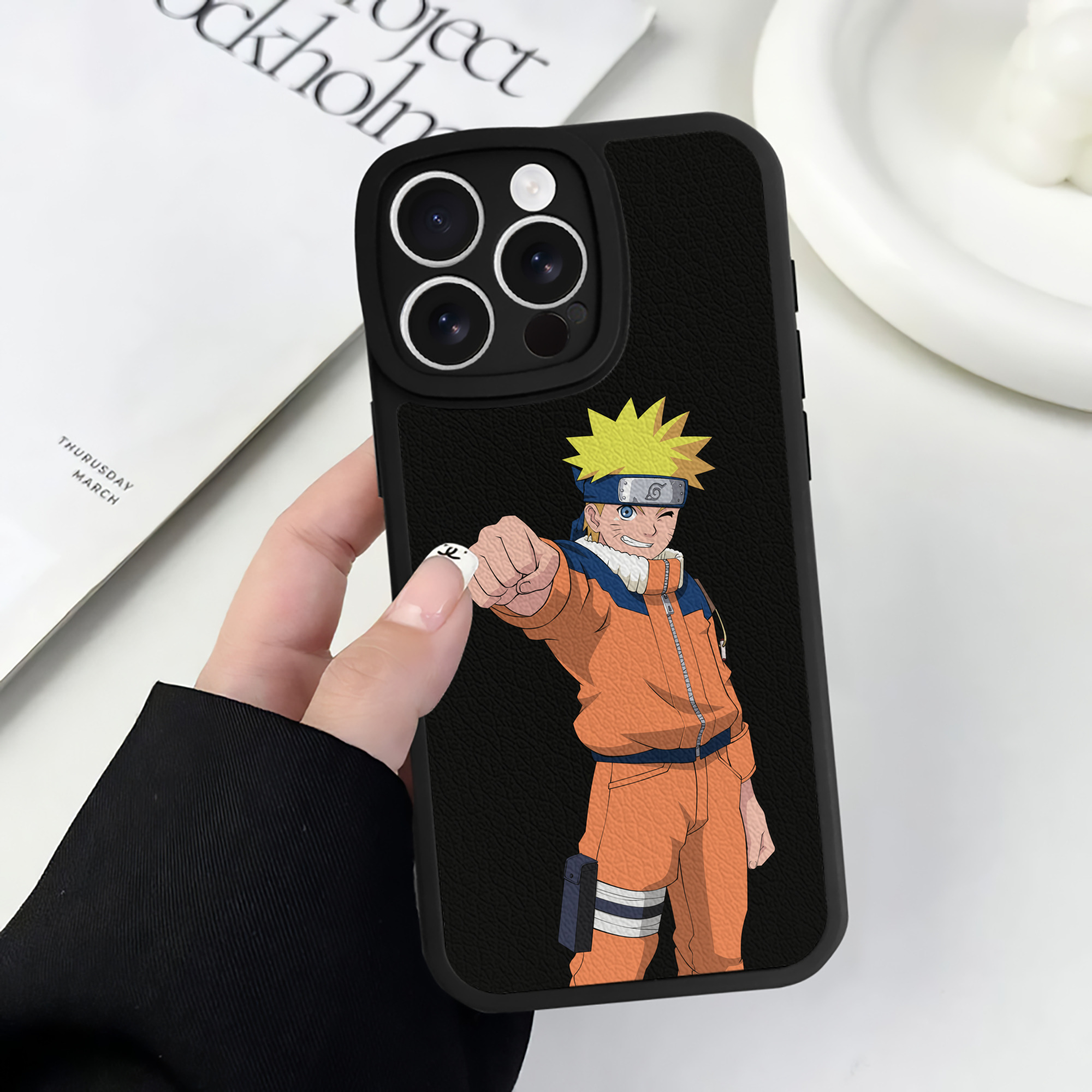 （画像用） NARUTO -ナルト- うずまき ナルト Uzumaki Naruto 【iPhone 16シリーズ対応】シリコンスマホケース（レザー調） 材質：シリコン